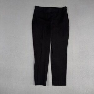 Talbots Pants Womens 4P Black Chatham Ankle Slim Side Zip Stretch Trousers Dress